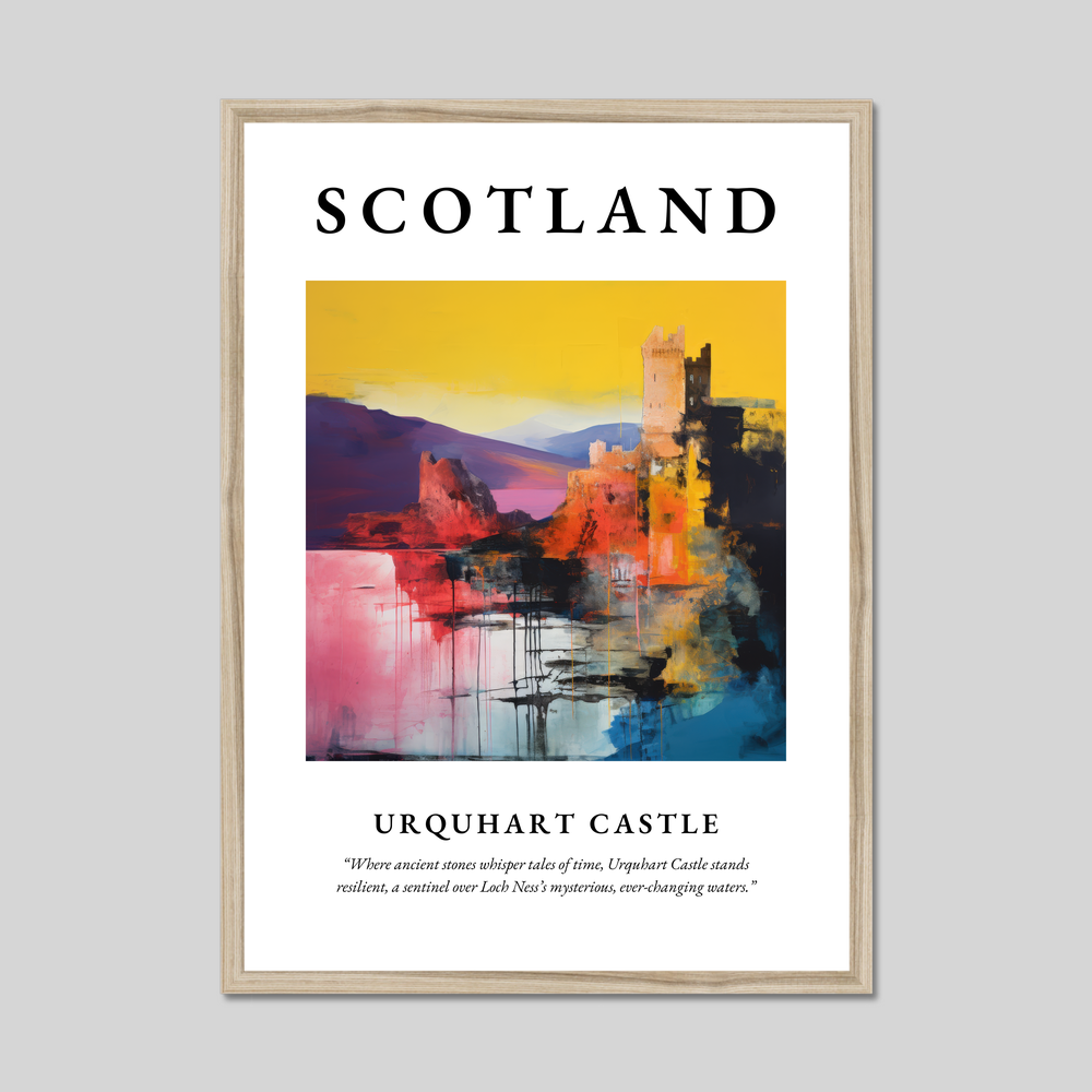 Poster in a natural frame with the word Scotland