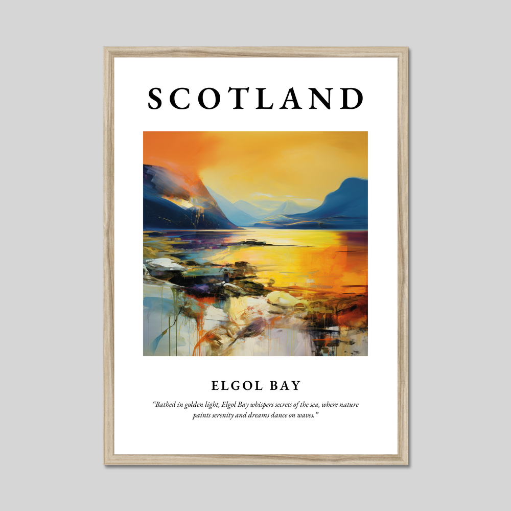 Poster in a natural frame with the word Scotland