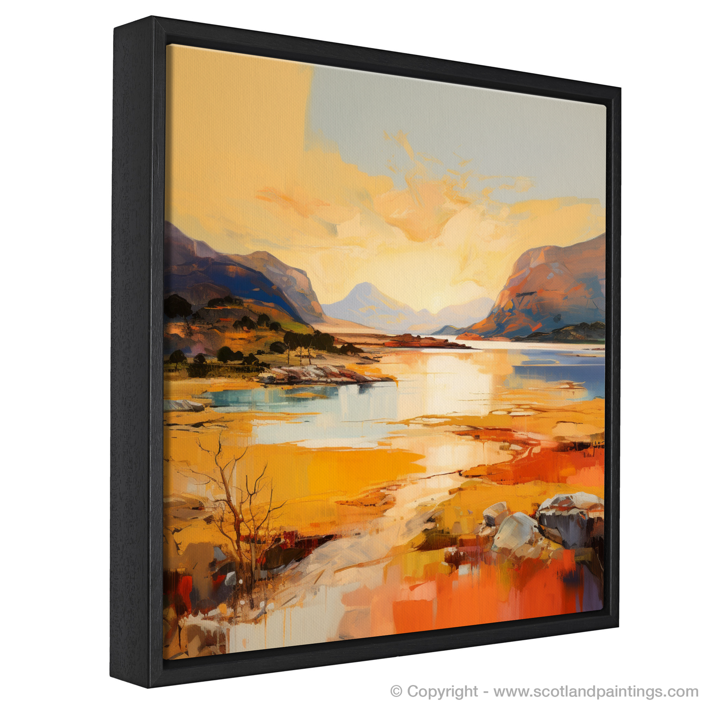 Golden Hour at Shieldaig Bay: An Abstract Masterpiece