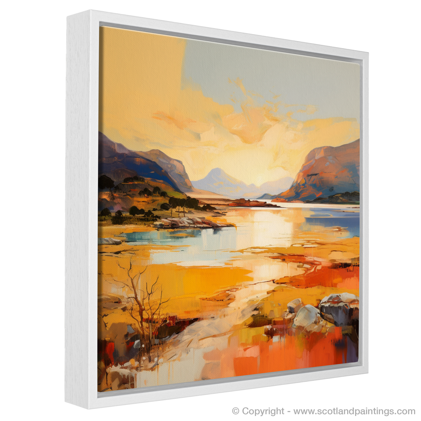 Golden Hour at Shieldaig Bay: An Abstract Masterpiece