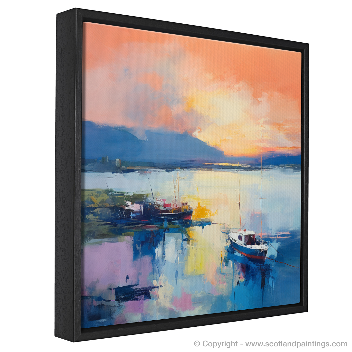 Cromarty Harbour at Sunset: An Abstract Symphony of Colour and Serenity