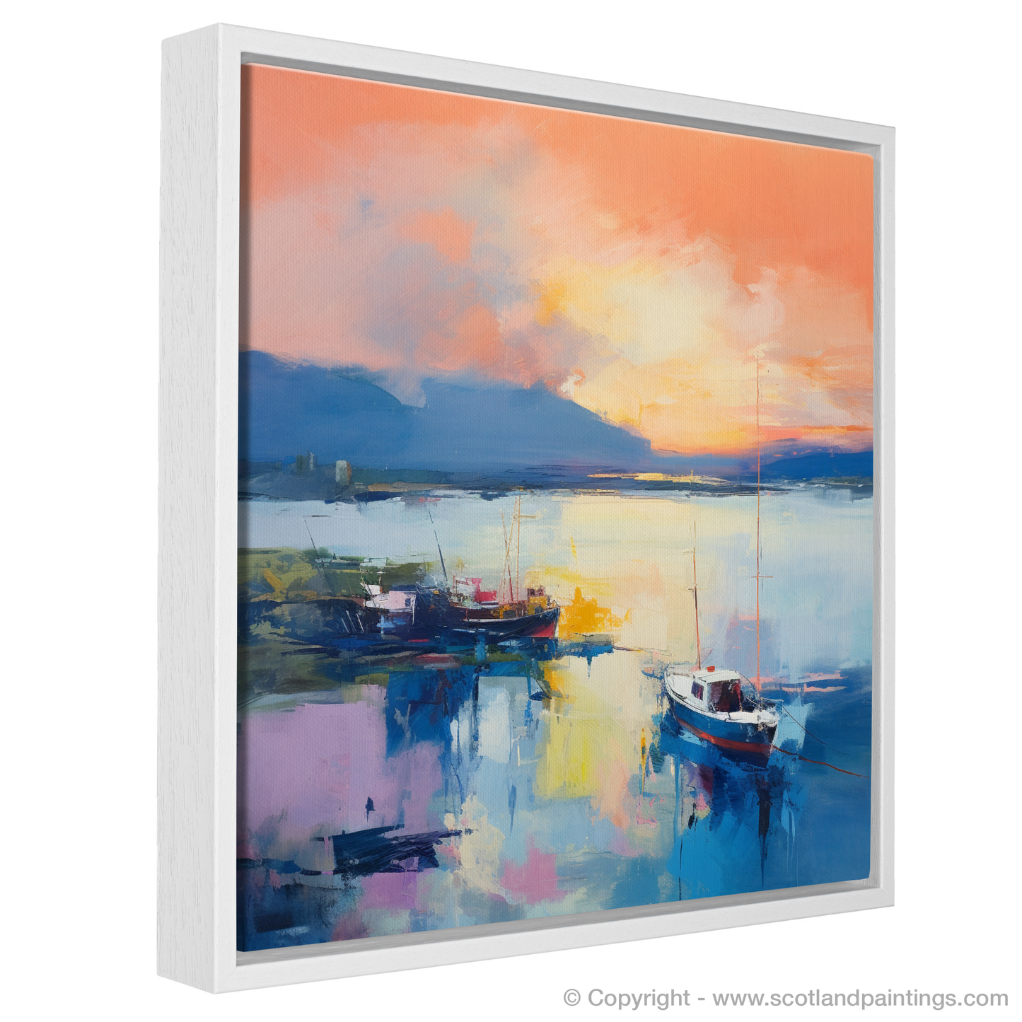 Cromarty Harbour at Sunset: An Abstract Symphony of Colour and Serenity