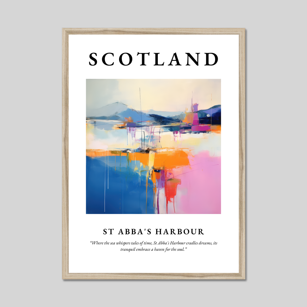 Poster in a natural frame with the word Scotland