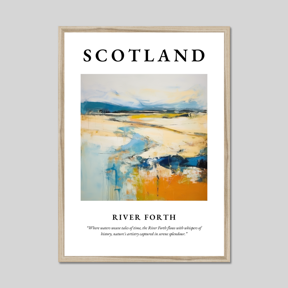 Poster in a natural frame with the word Scotland