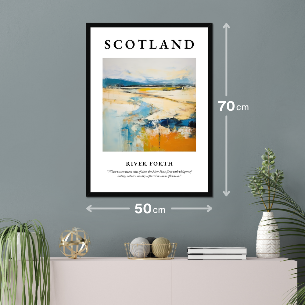 Poster of River Forth hanging on a wall