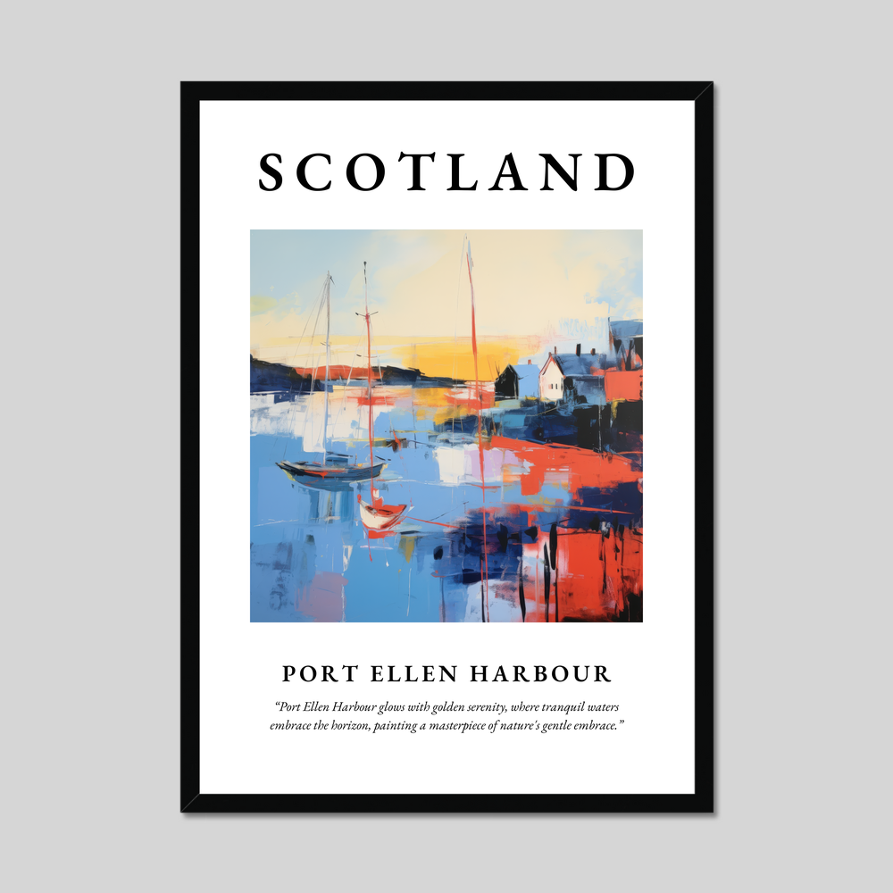 Poster of Port Ellen Harbour, Scotland.