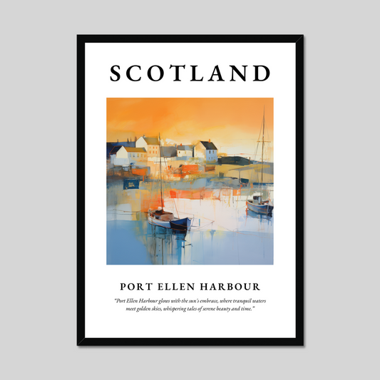 Poster of Port Ellen Harbour, Scotland.