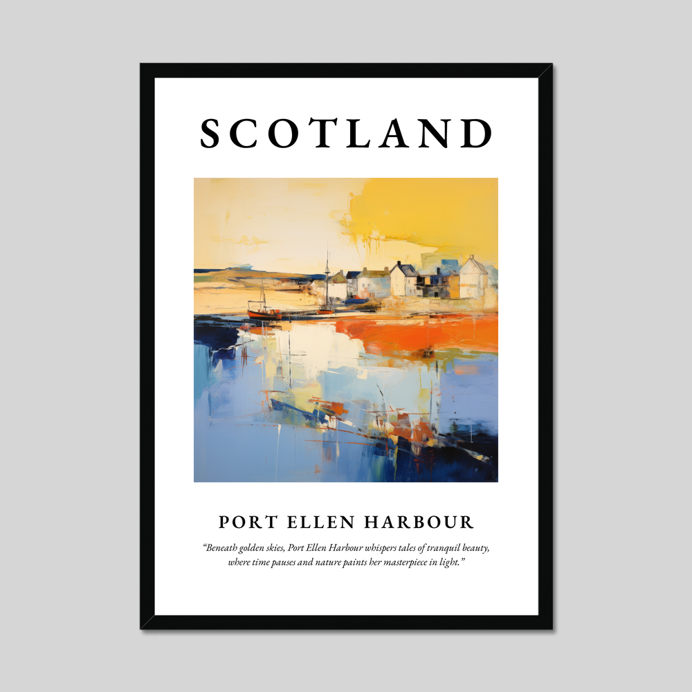 Poster of Port Ellen Harbour, Scotland.