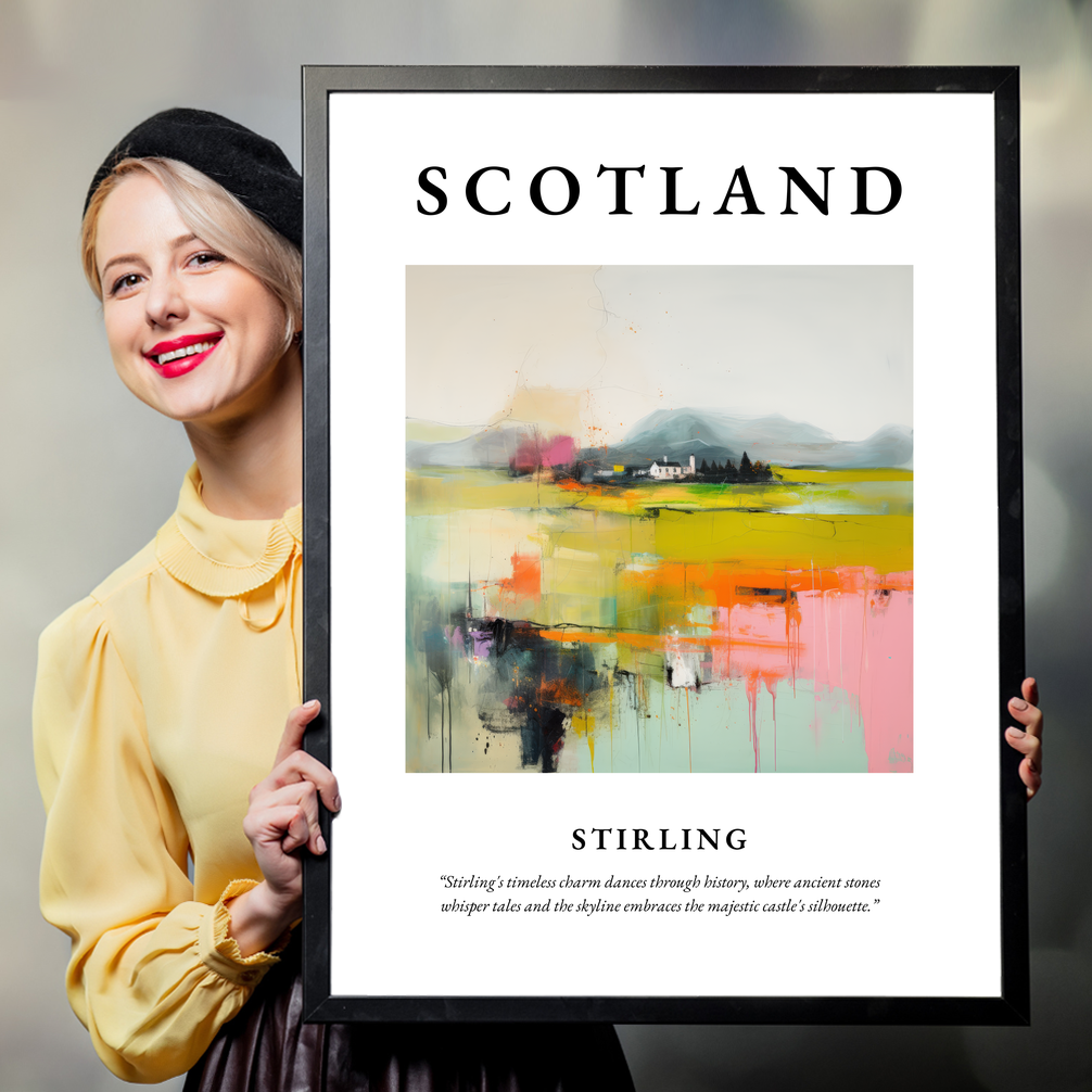 Person holding a poster of Stirling