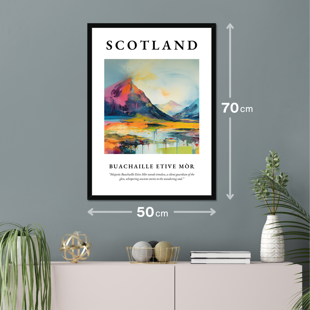 Poster of Buachaille Etive Mòr hanging on a wall