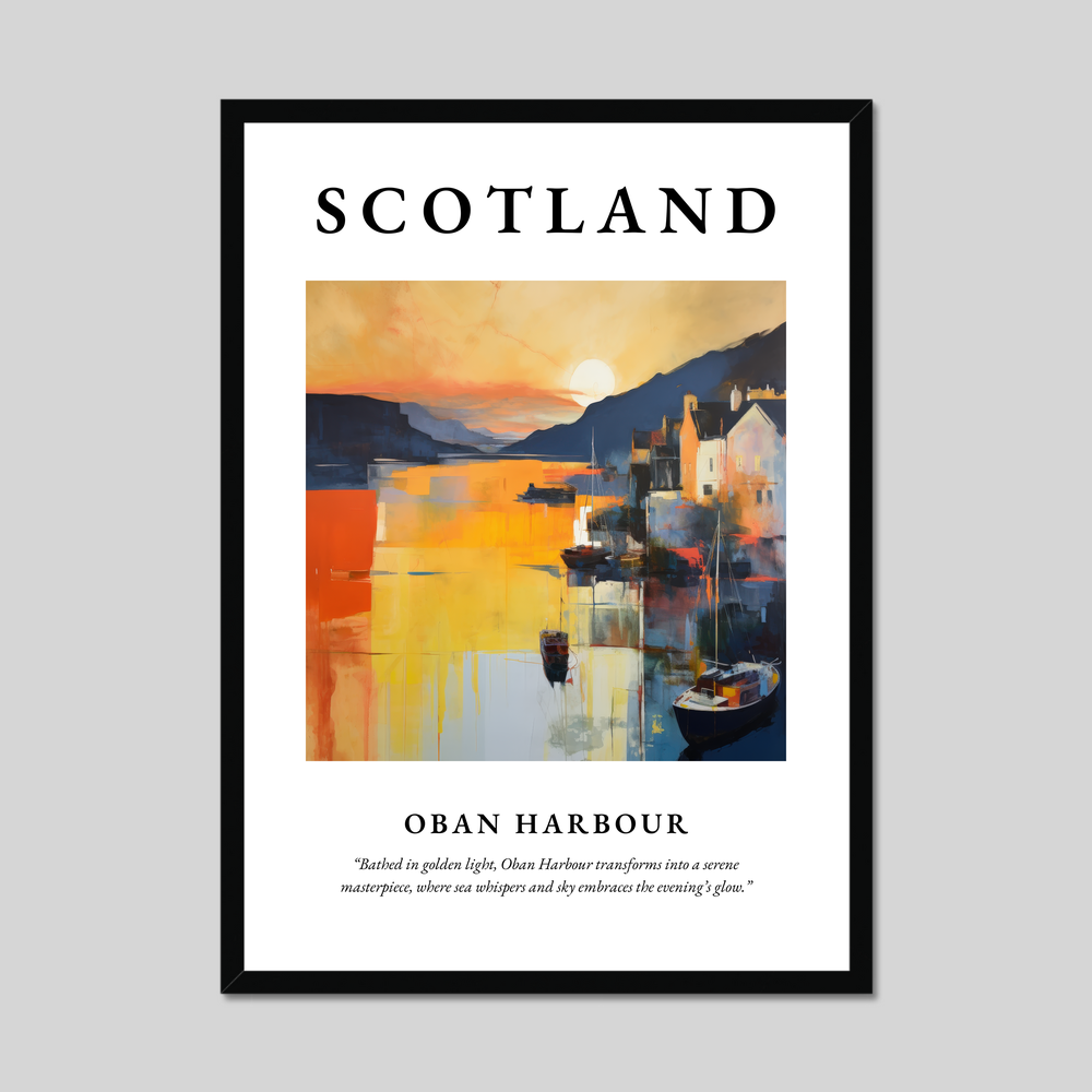 Poster of Oban Harbour, Scotland.