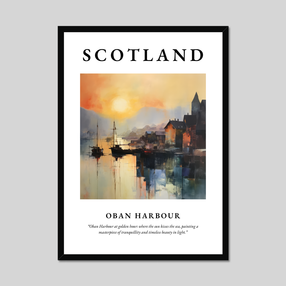 Poster of Oban Harbour, Scotland.