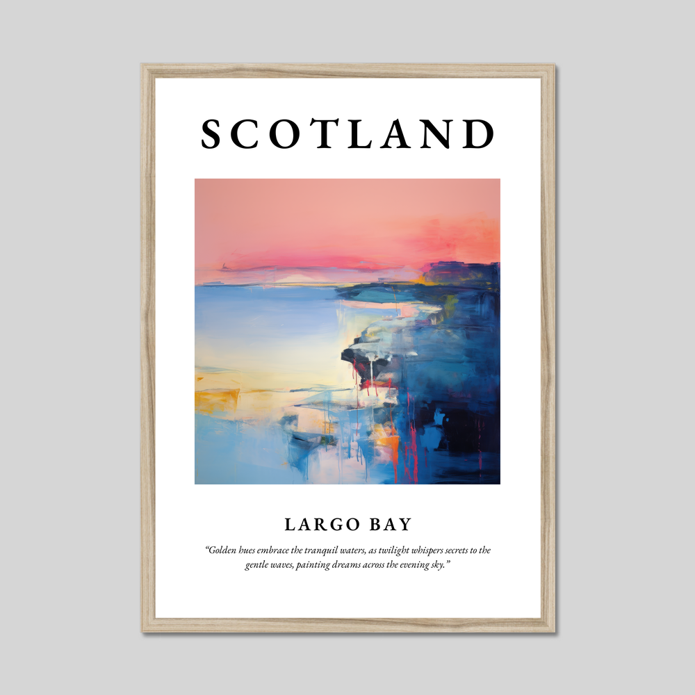 Poster in a natural frame with the word Scotland