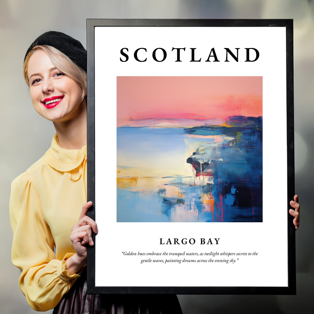 Person holding a poster of Largo Bay