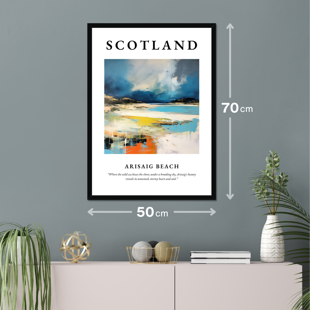 Poster of Arisaig Beach hanging on a wall