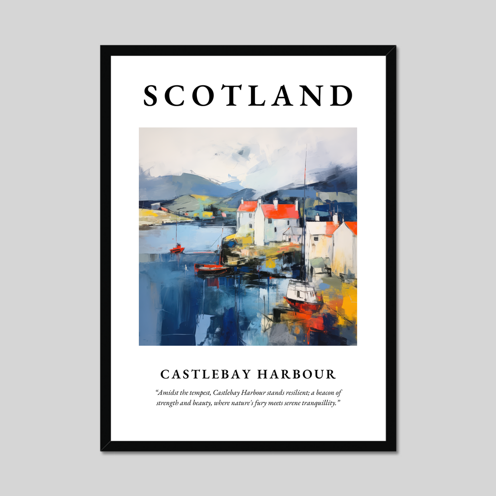 Poster of Castlebay Harbour, Scotland.