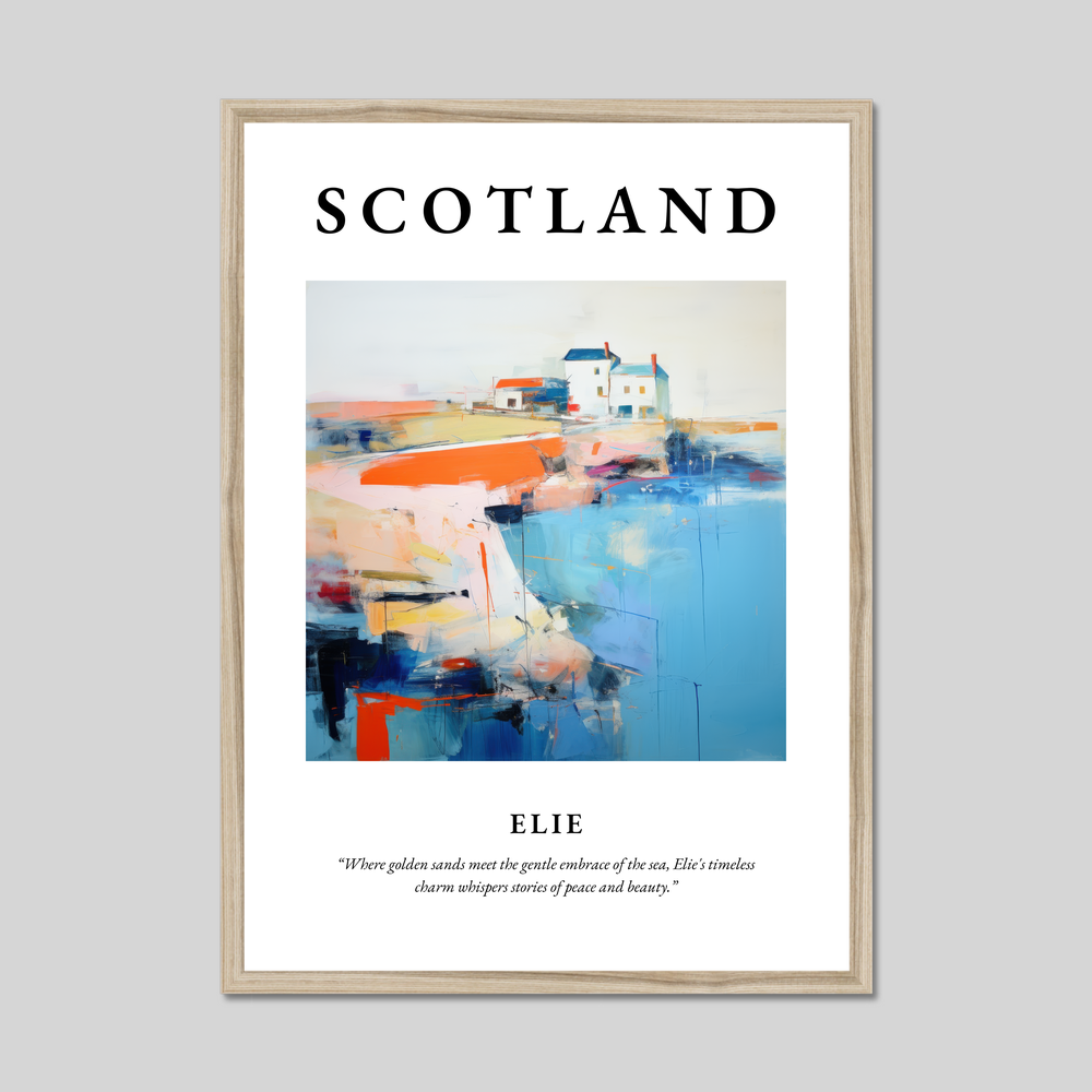 Poster in a natural frame with the word Scotland