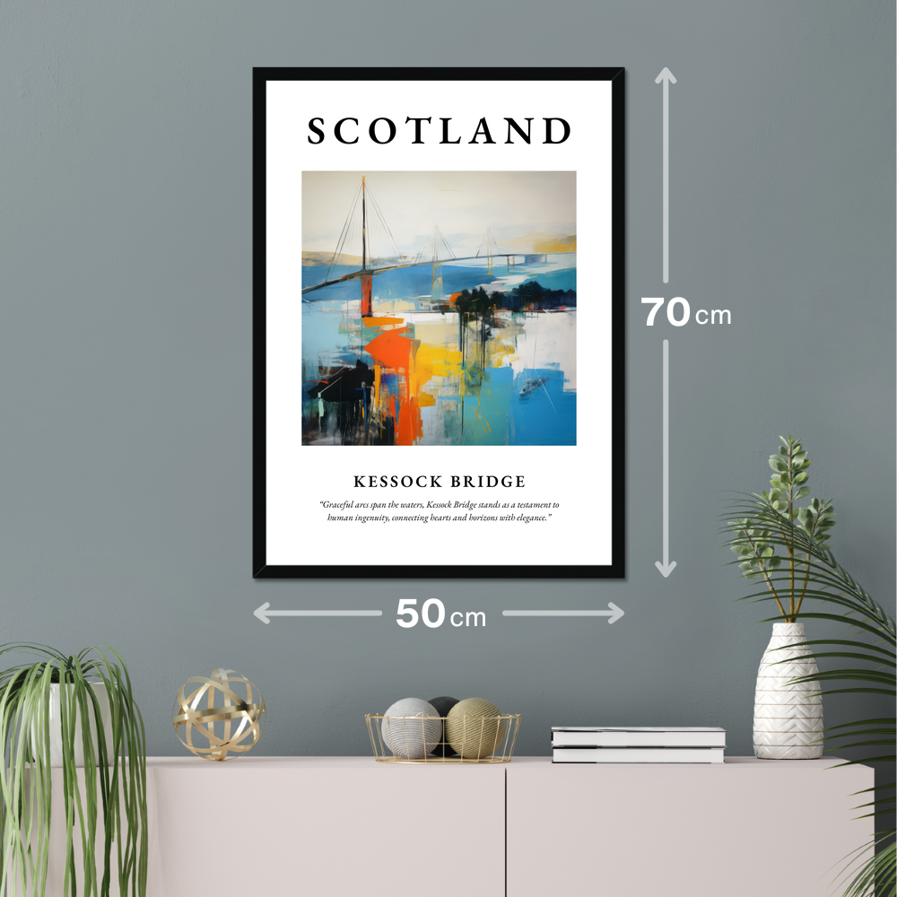 Poster of Kessock Bridge hanging on a wall