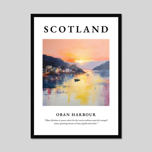 Poster of Oban Harbour, Scotland.