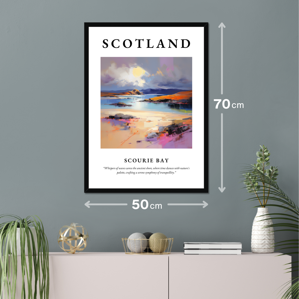 Poster of Scourie Bay hanging on a wall