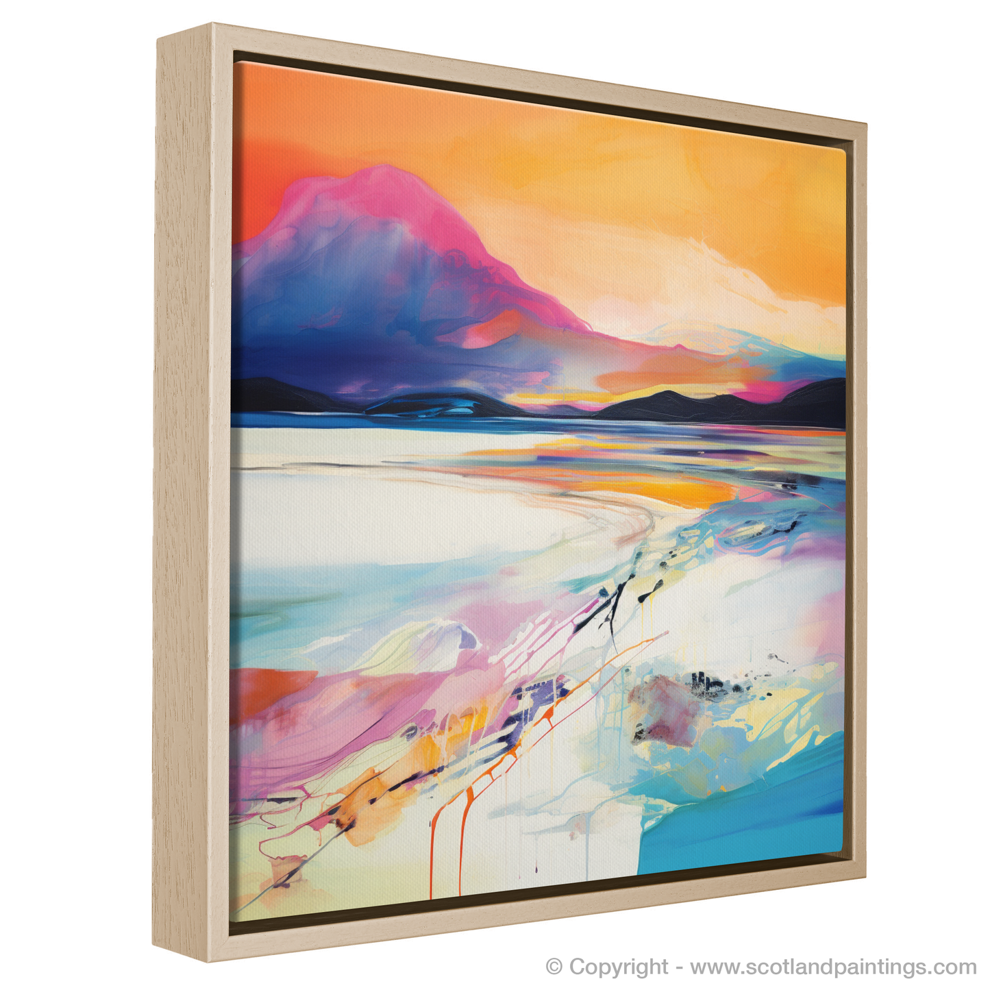 Whispers of Luskentyre: An Abstract Sunset Palette