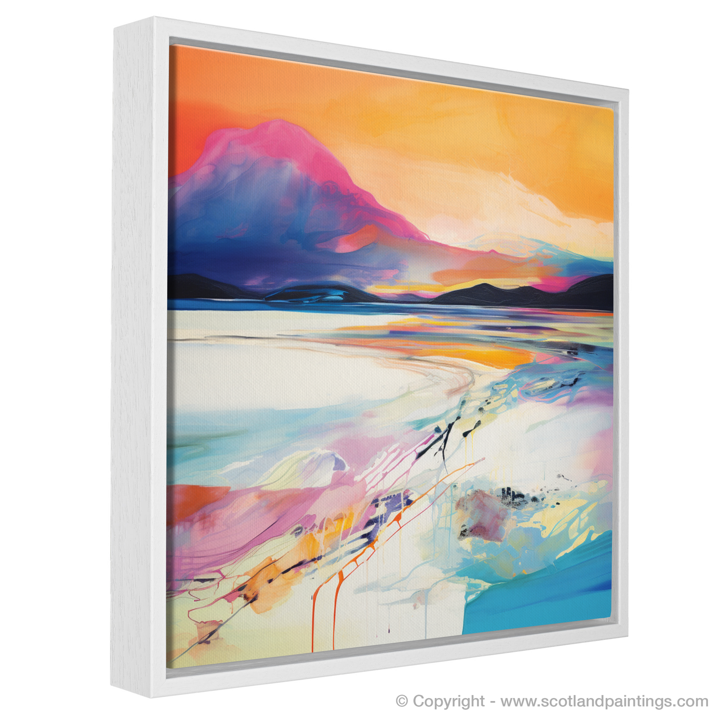 Whispers of Luskentyre: An Abstract Sunset Palette