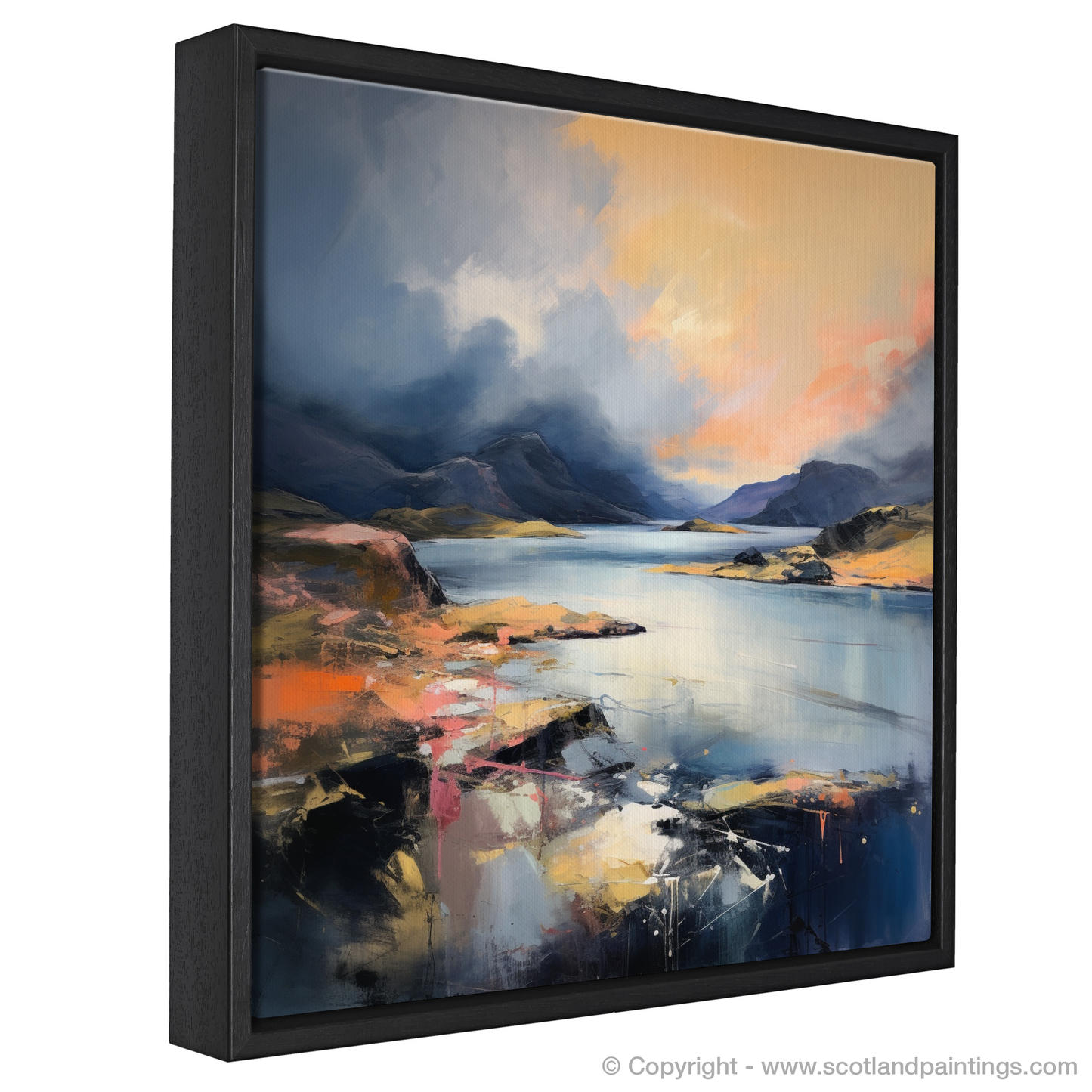 Storm's Embrace: An Abstract Tribute to Shieldaig Bay