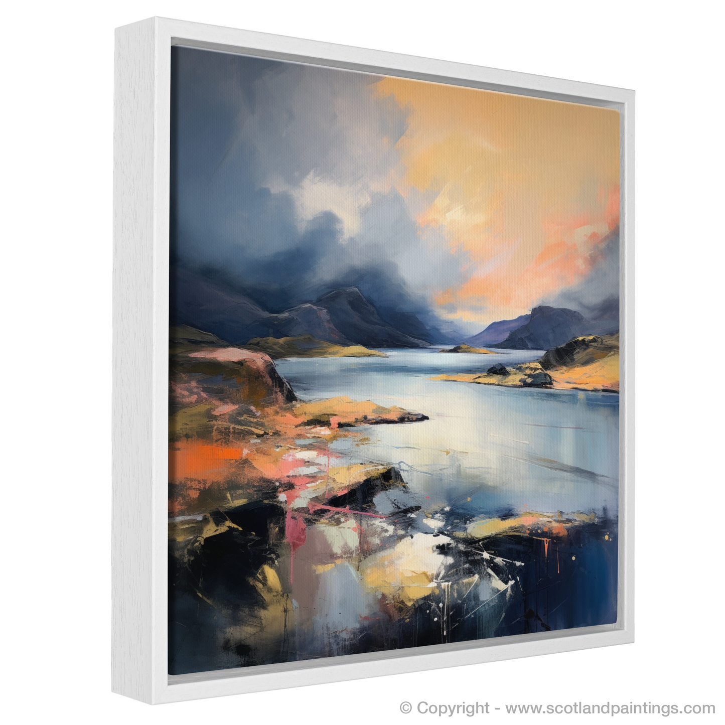 Storm's Embrace: An Abstract Tribute to Shieldaig Bay