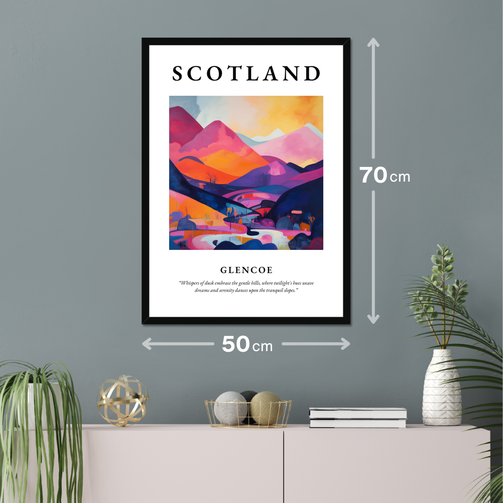 Poster of Glencoe hanging on a wall