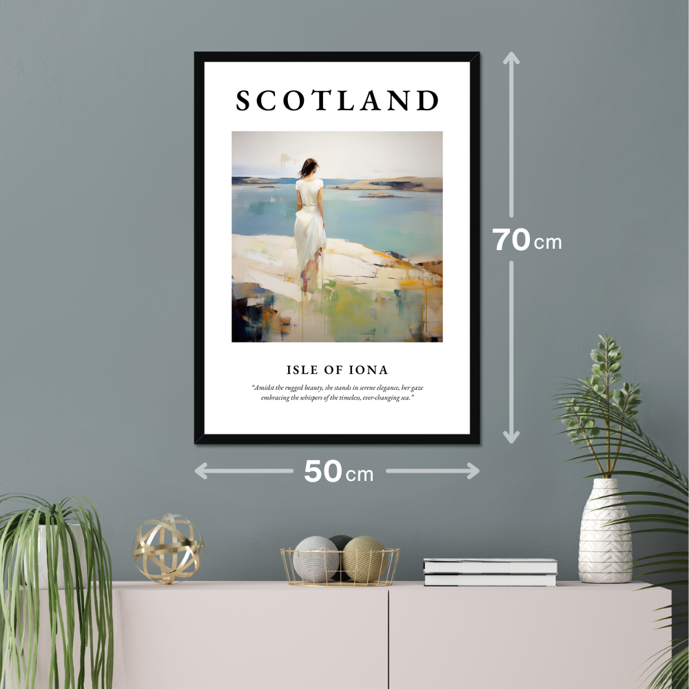 Poster of Isle of Iona hanging on a wall