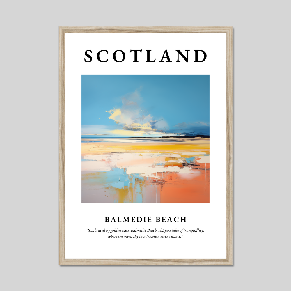 Poster in a natural frame with the word Scotland