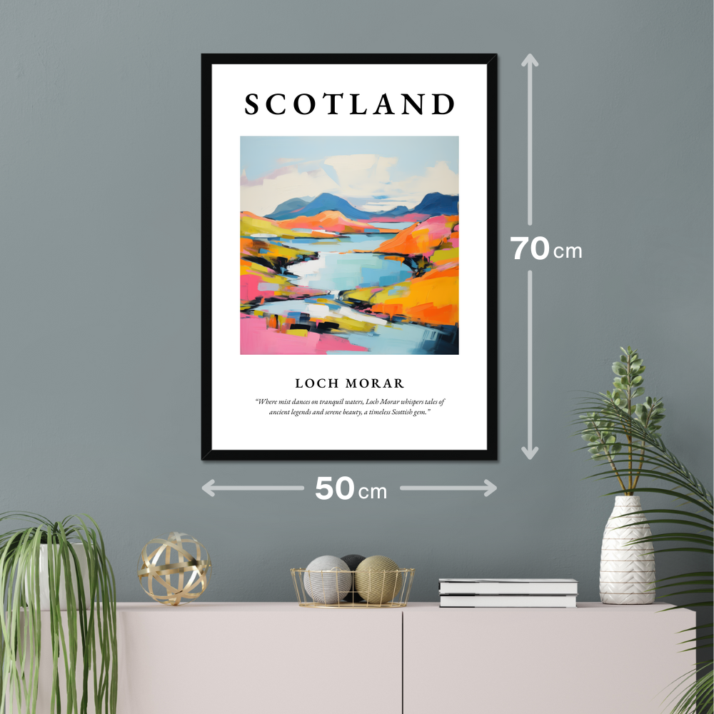 Poster of Loch Morar hanging on a wall