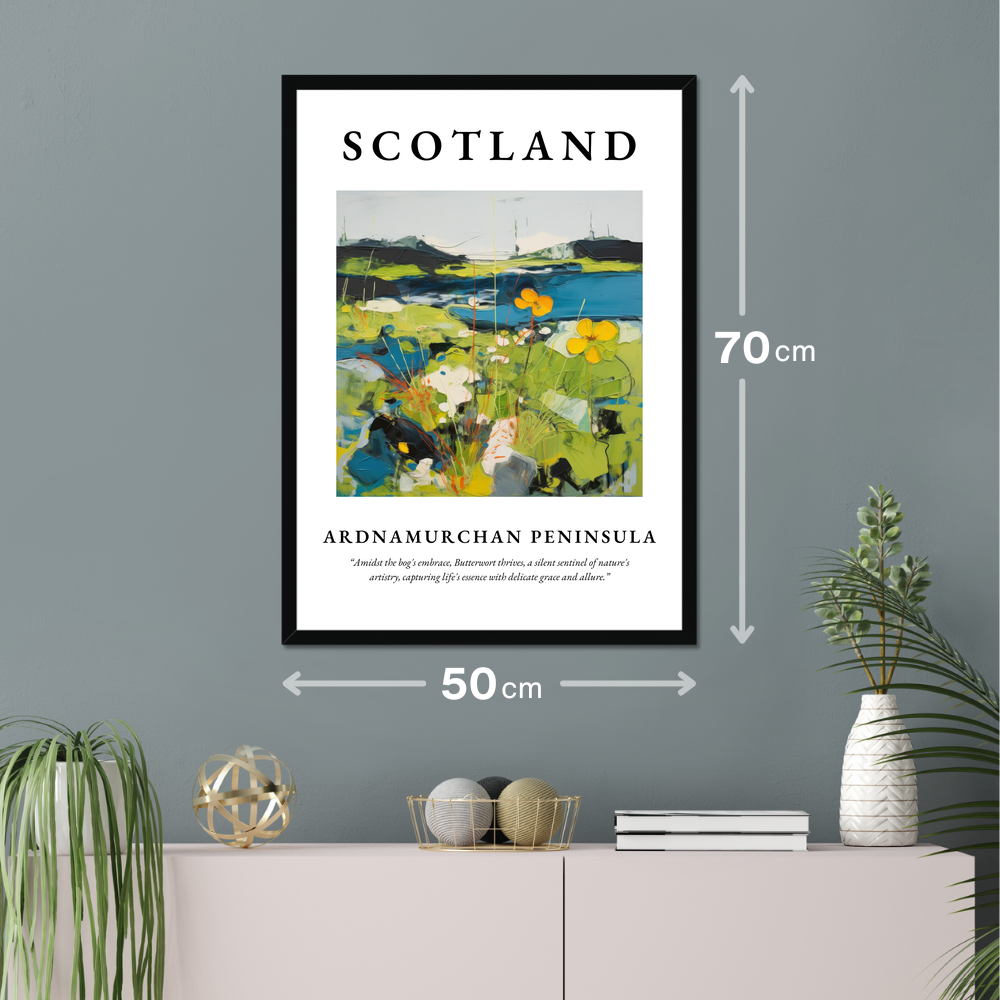 Poster of Ardnamurchan Peninsula hanging on a wall