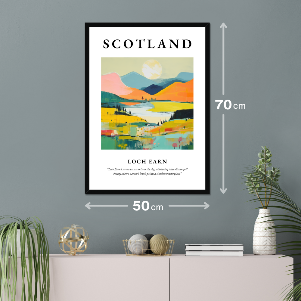 Poster of Loch Earn hanging on a wall