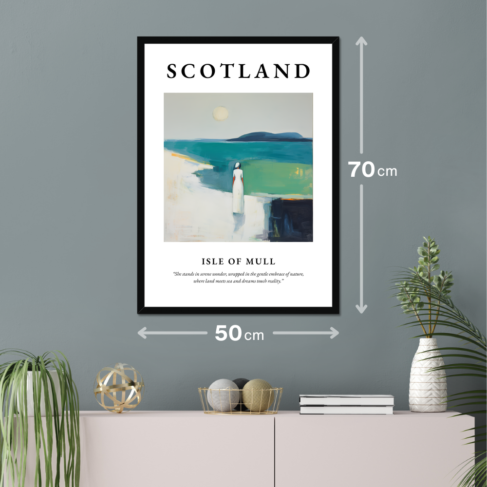 Poster of Isle of Mull hanging on a wall