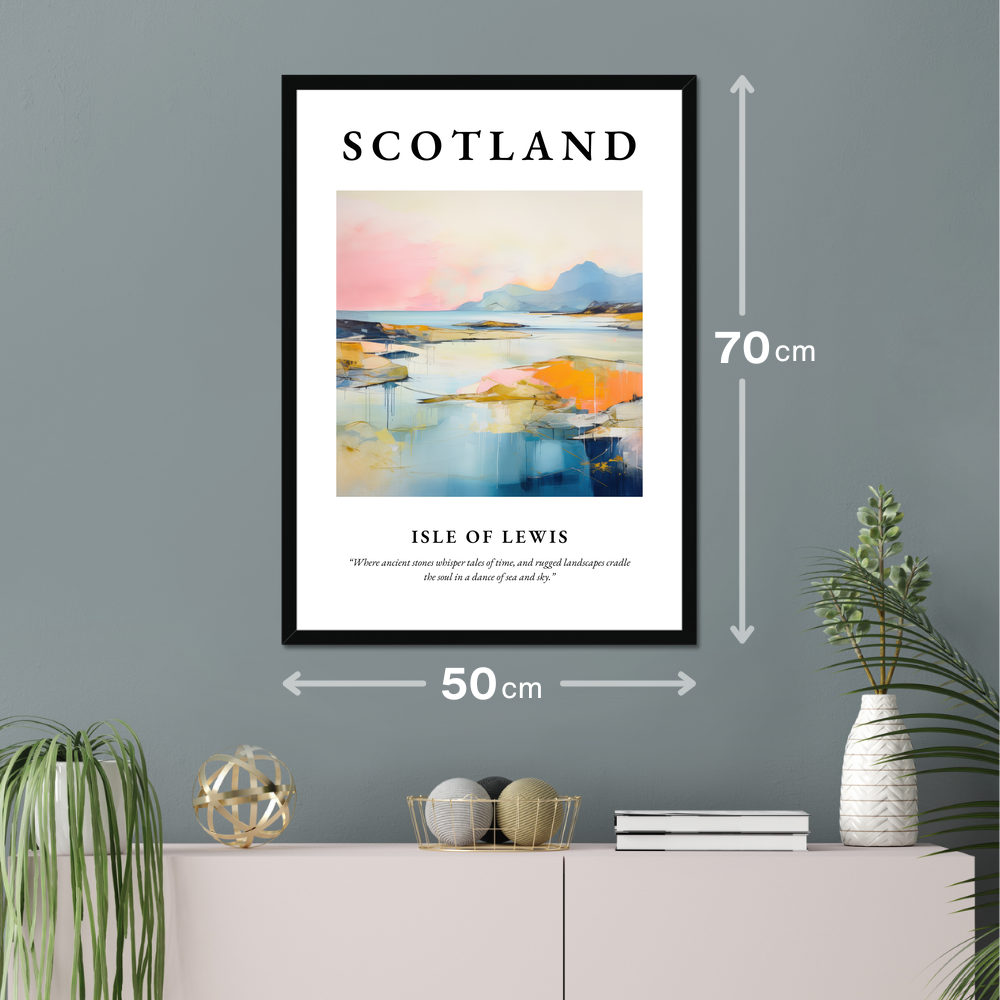 Poster of Isle of Lewis hanging on a wall