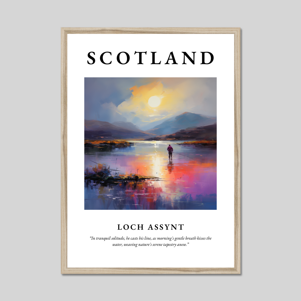 Poster in a natural frame with the word Scotland