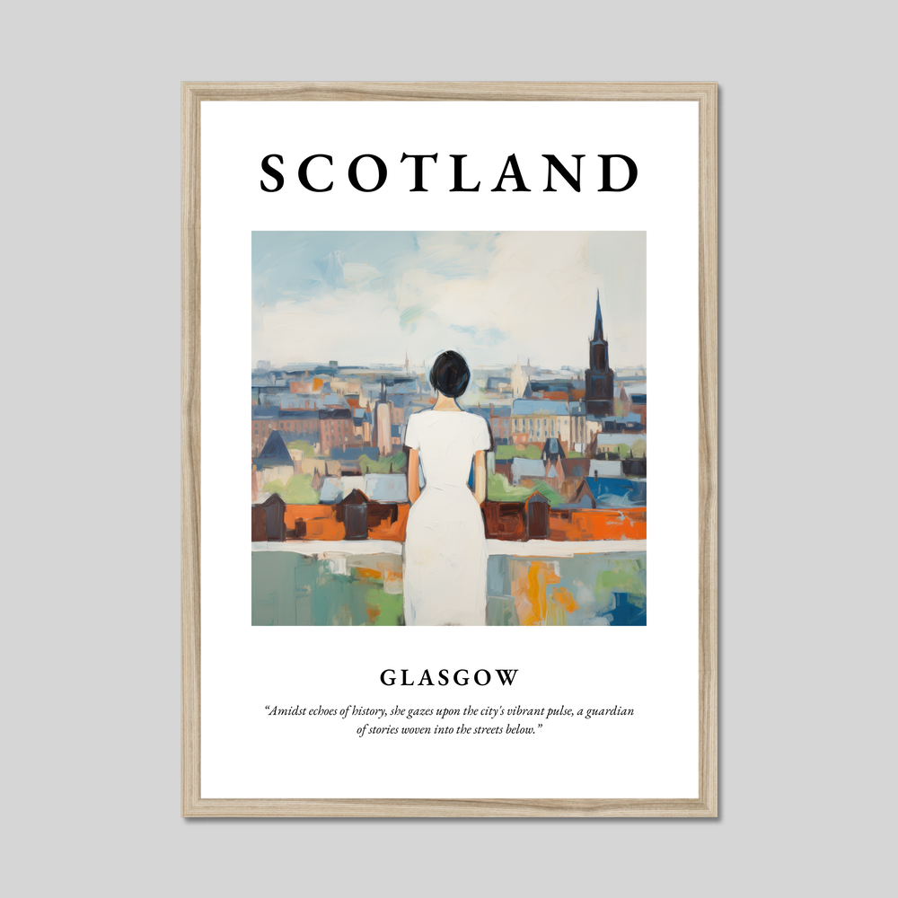 Poster in a natural frame with the word Scotland