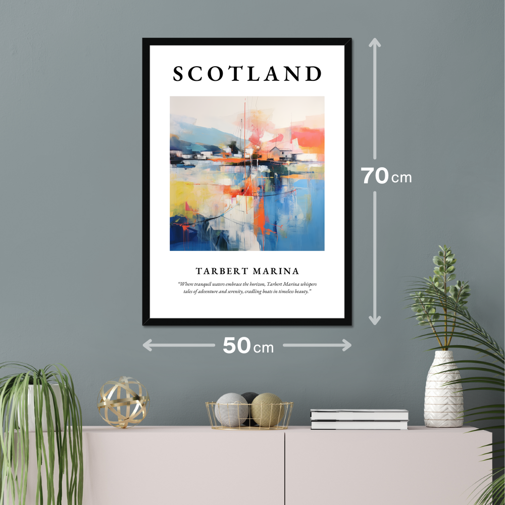 Poster of Tarbert Marina hanging on a wall