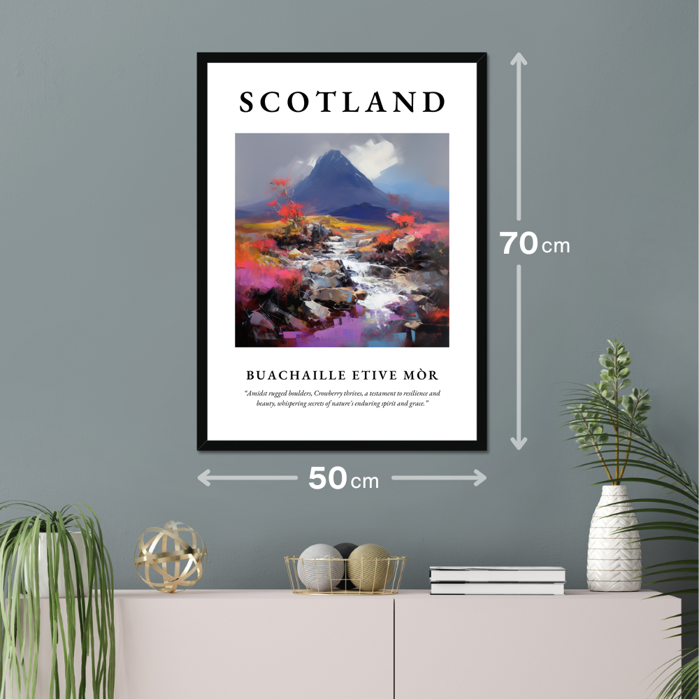 Poster of Buachaille Etive Mòr hanging on a wall