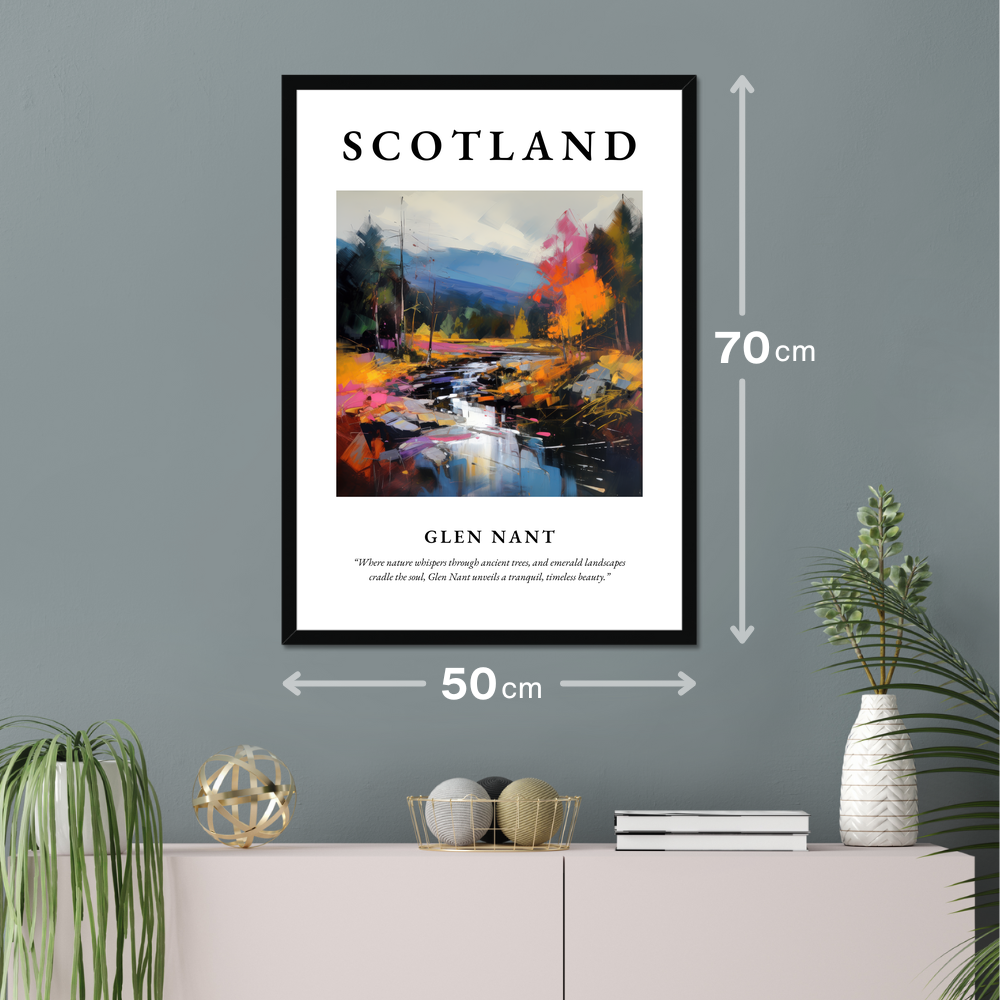 Poster of Glen Nant hanging on a wall