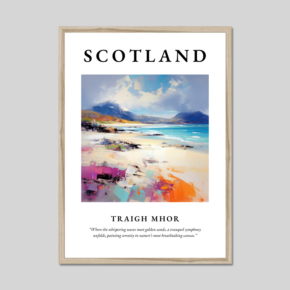 Poster in a natural frame with the word Scotland