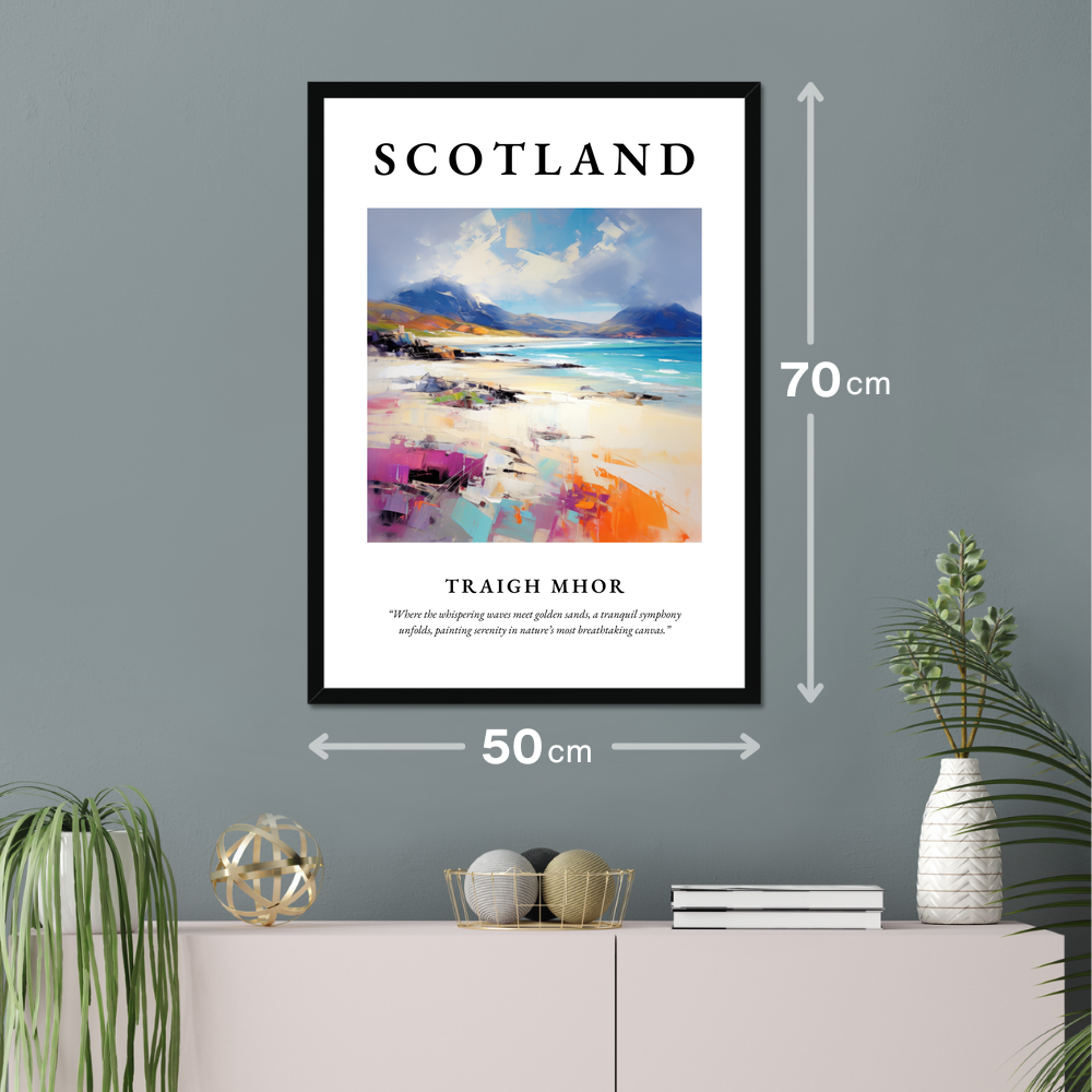 Poster of Traigh Mhor hanging on a wall