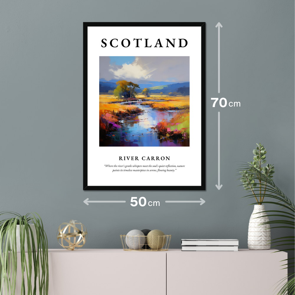 Poster of River Carron hanging on a wall