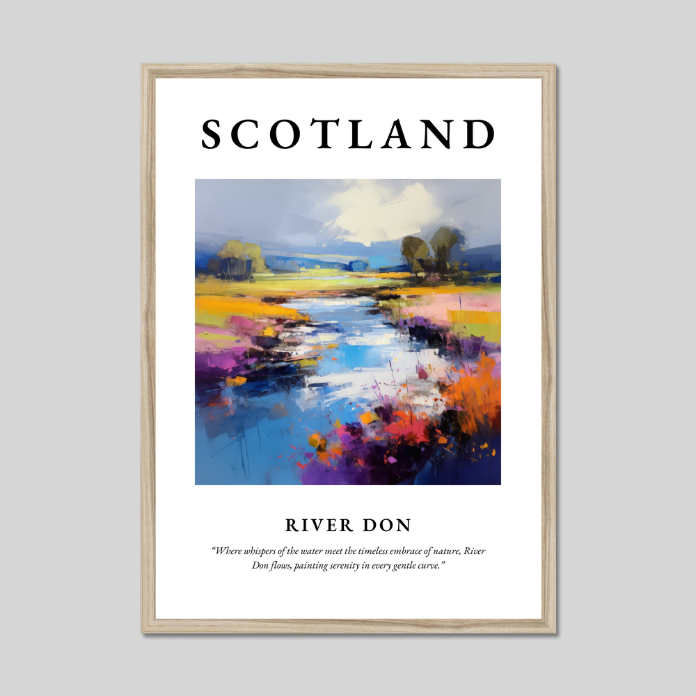 Poster in a natural frame with the word Scotland