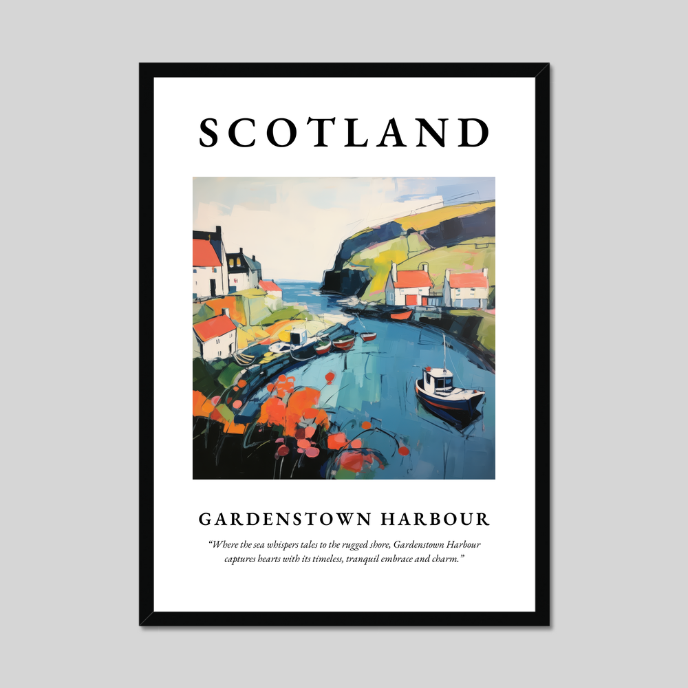 Poster of Gardenstown Harbour, Scotland.