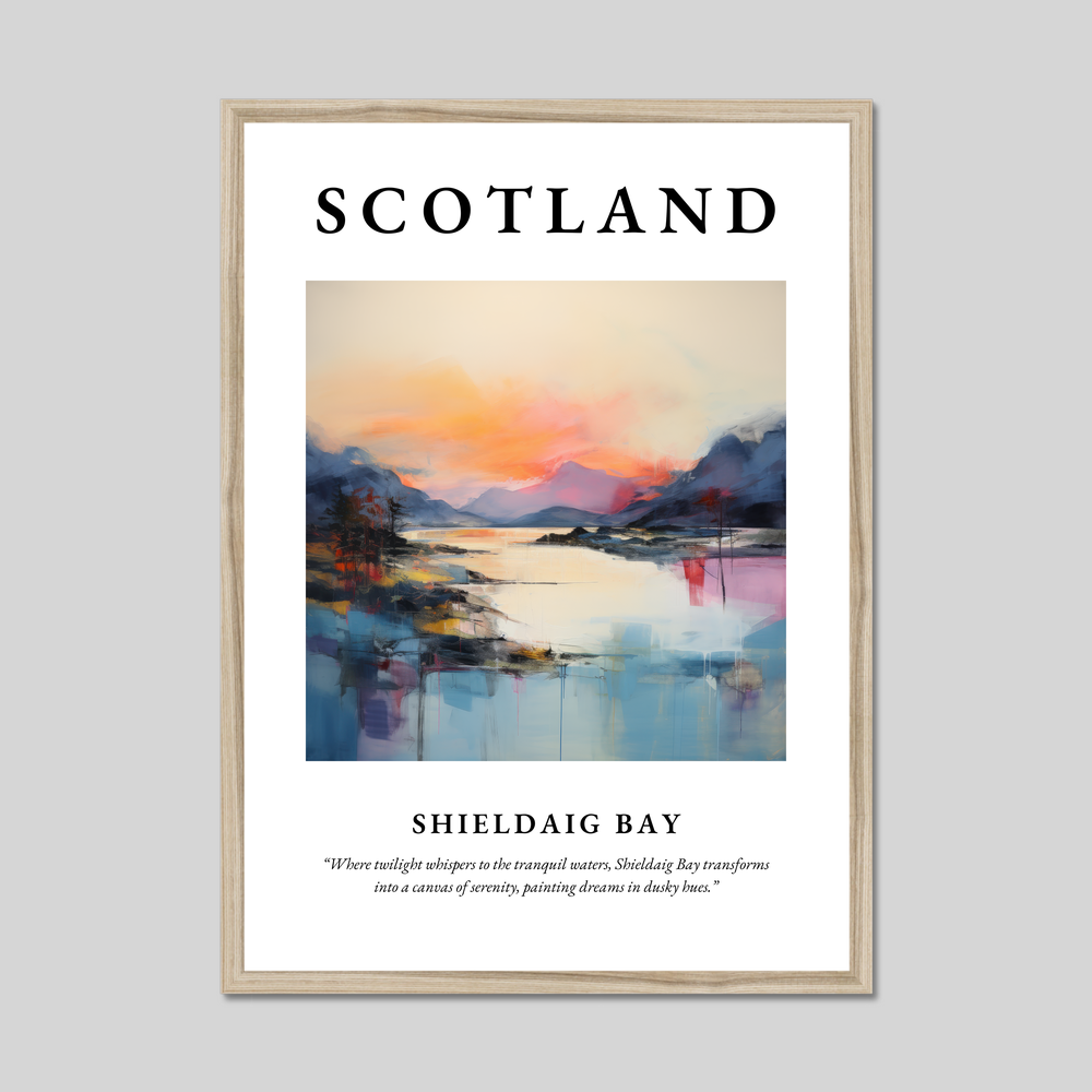 Poster in a natural frame with the word Scotland