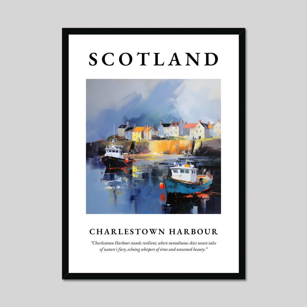 Poster of Charlestown Harbour, Scotland.