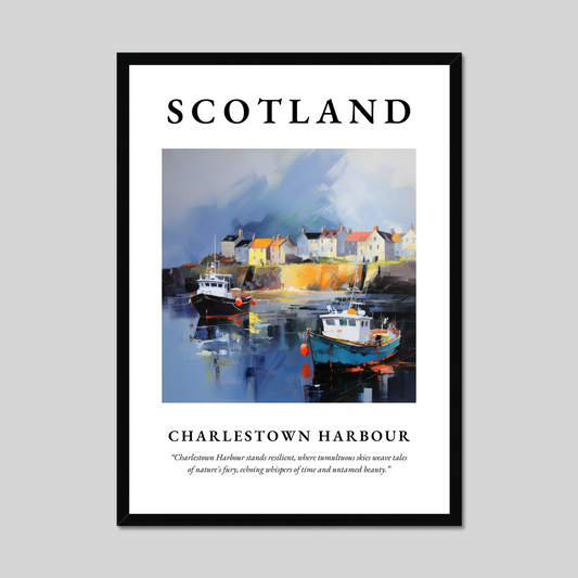 Poster of Charlestown Harbour, Scotland.