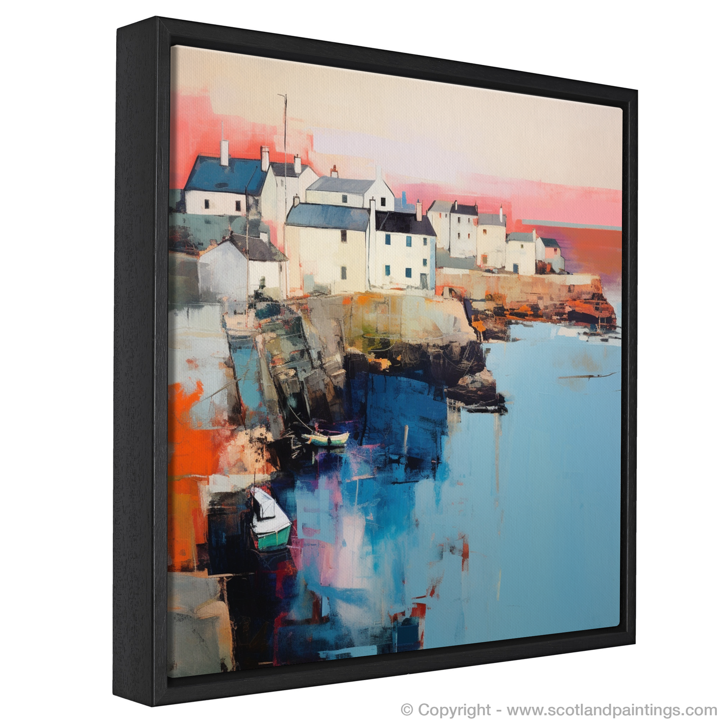 Portsoy Harbour at Dusk: An Abstract Ode to Scottish Coastal Splendour